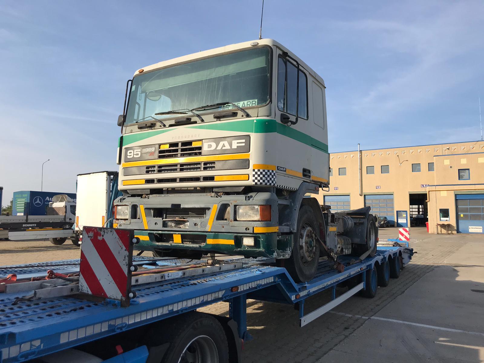 Coming soon left hand drive DAF 95 360 ATI tractor unit.