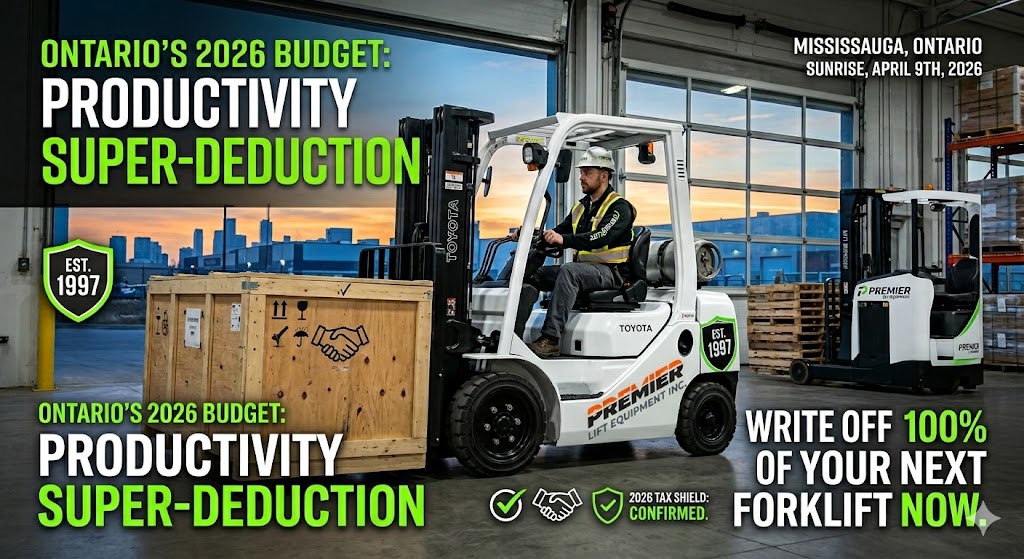 Ontario’s 2026 Budget: How to Write Off 100% of Your Next Forklift