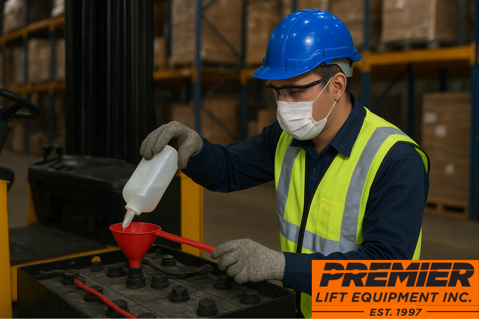 The Importance of Watering Your Forklift Battery (and How to Make It Easy)