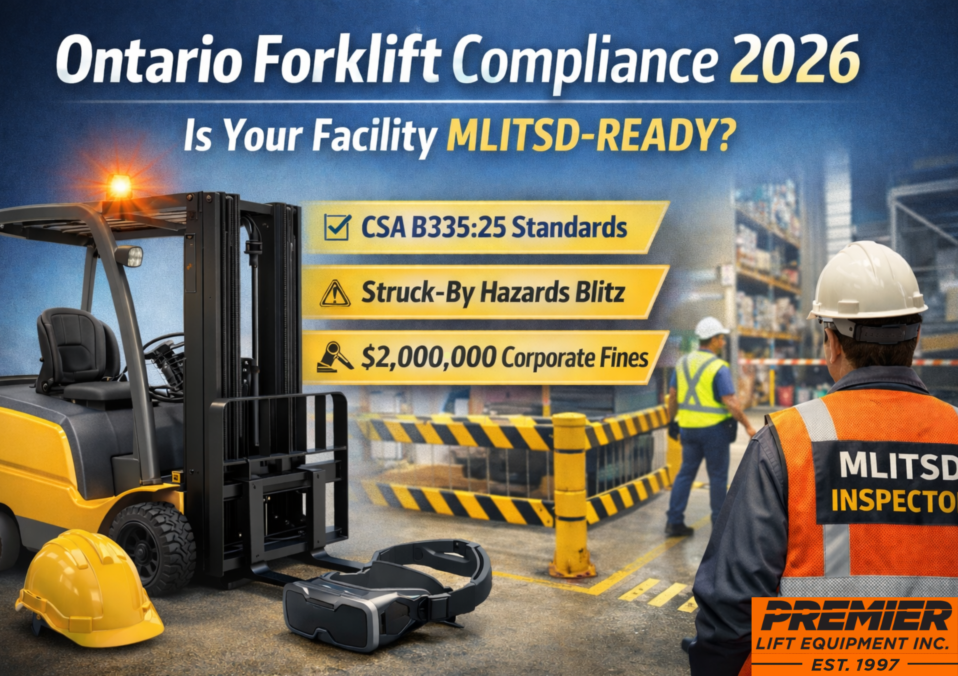 The 2026 Guide to Ontario Forklift Compliance: Is Your Facility MLITSD-Ready?