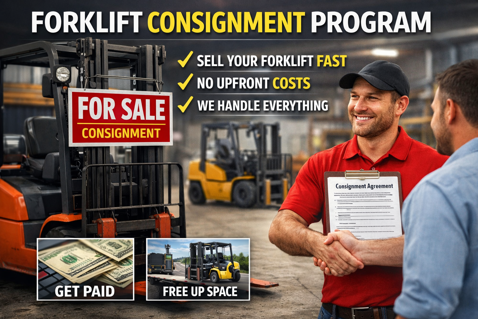 Forklift Consignment Program — Sell or Dispose of Your Equipment Without Upfront Costs