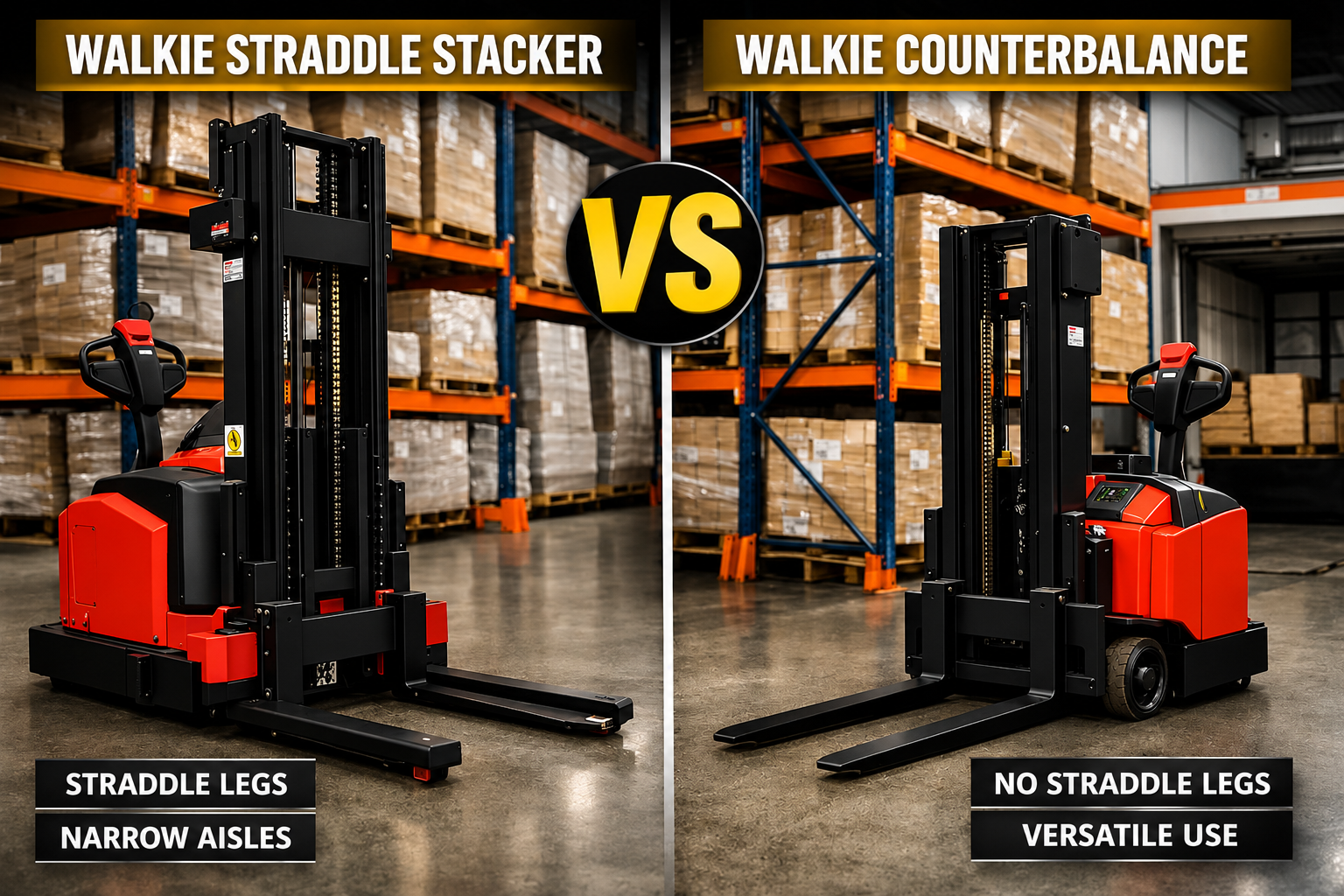 Electric Walkie Straddle Stackers vs Counterbalance Walkies — What Buyers Miss Before Ordering