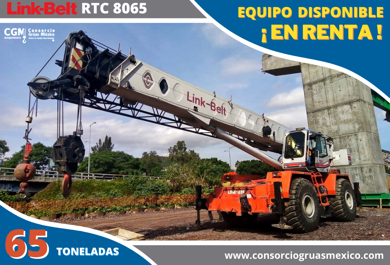 Grúa telescópica todo terreno Link-Belt RTC8065