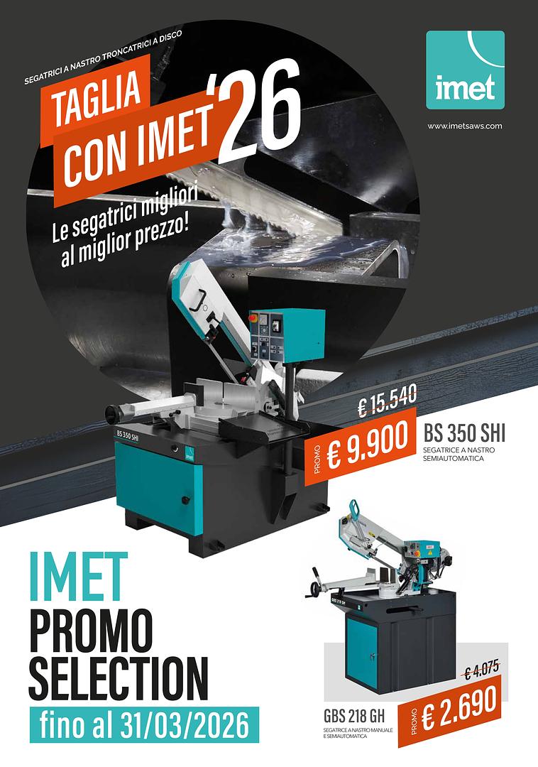 Promozione “Taglia con IMET” Prorogata: Segatrici in Offerta fino a Settembre 2026