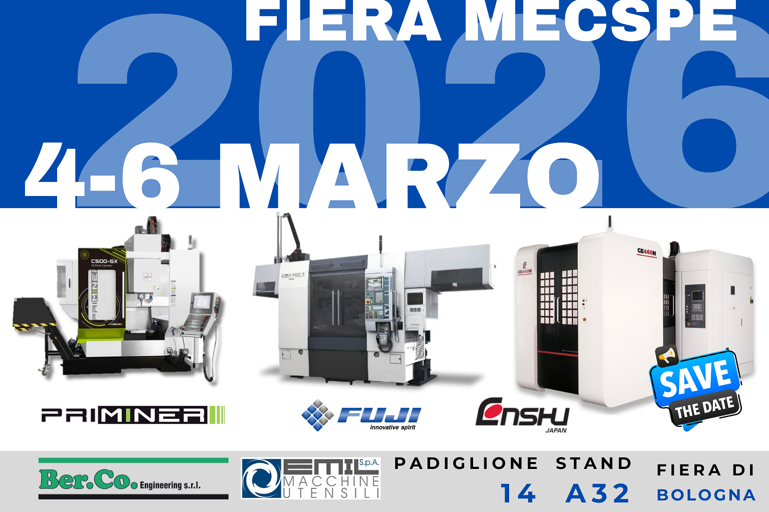 Vi aspettiamo a fiera MECSPE Bologna | 4–6 Marzo