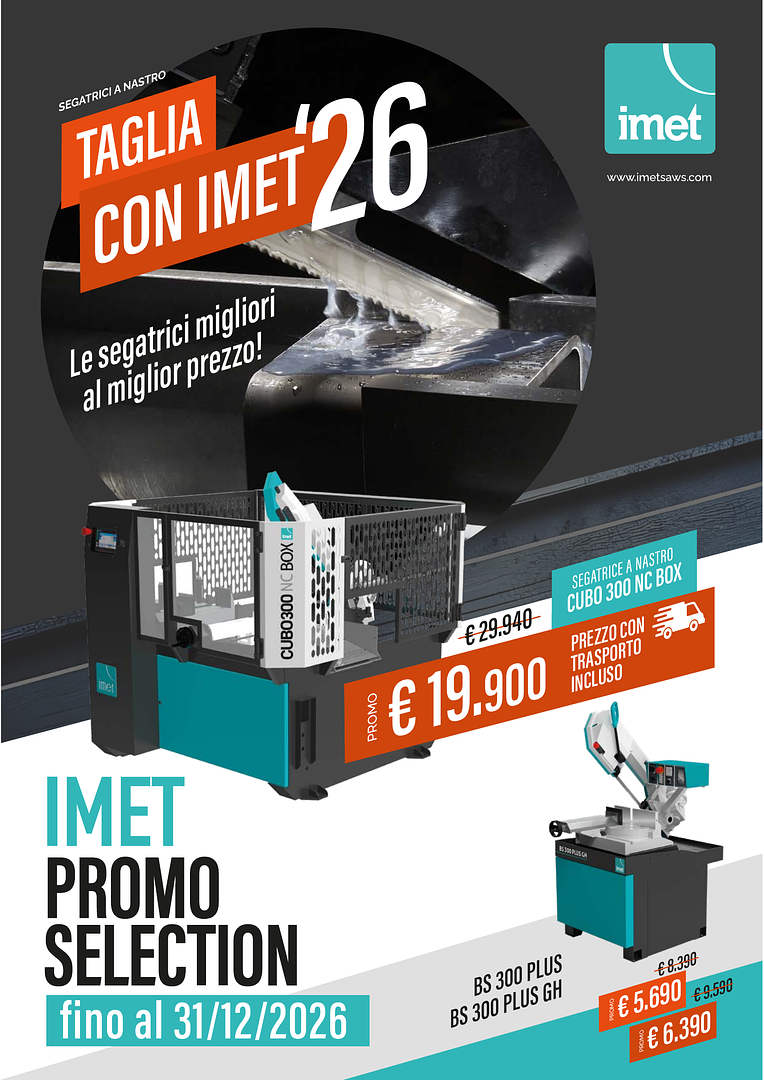 Promozione “Taglia con IMET” | Segatrici in promo fino al 31 Dicembre 