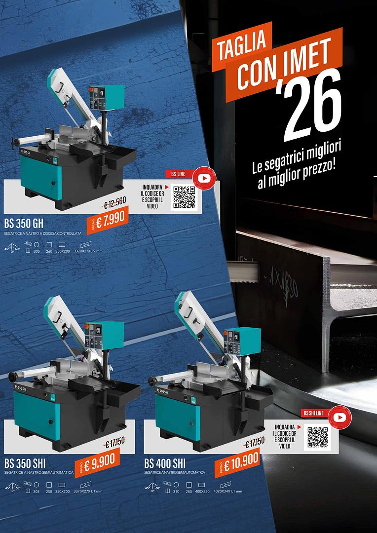 Promozione “Taglia con IMET” Prorogata: Segatrici in Offerta fino a Settembre 2026