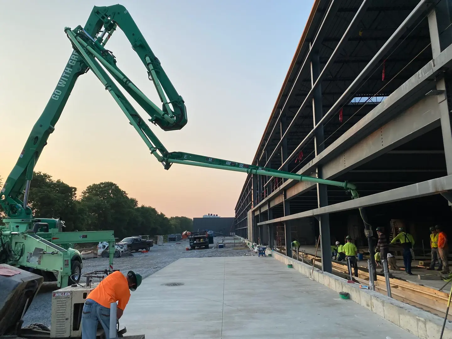 Ernst Concrete pump operators at work