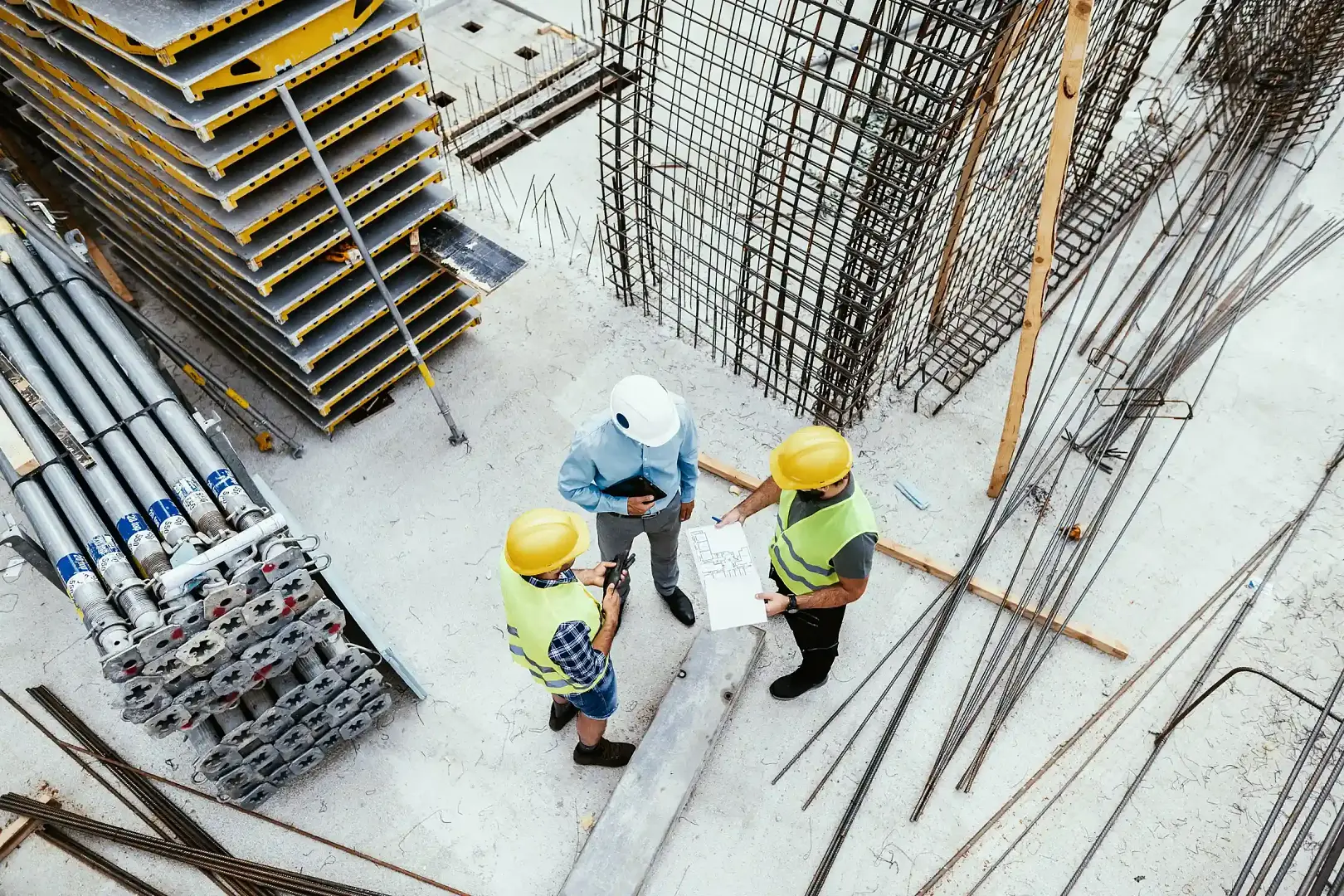 Commercial concrete construction project