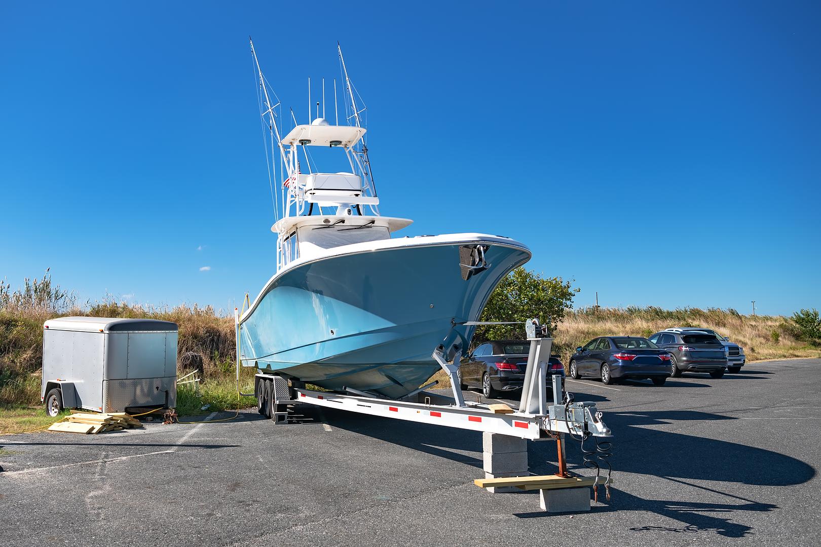 In water storage at Atlantic Yacht Haven