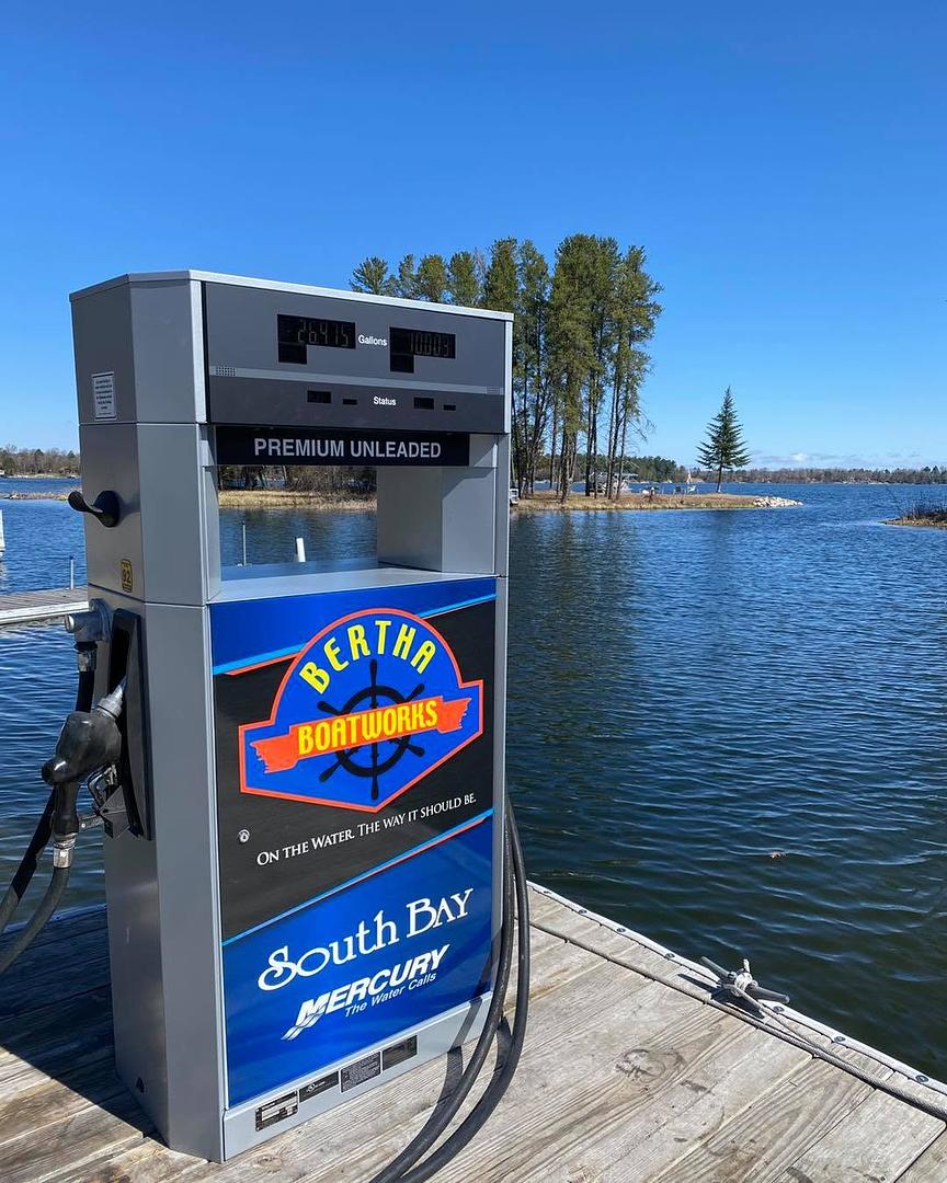 Fuel pump at the Bertha Boatworks gas dock