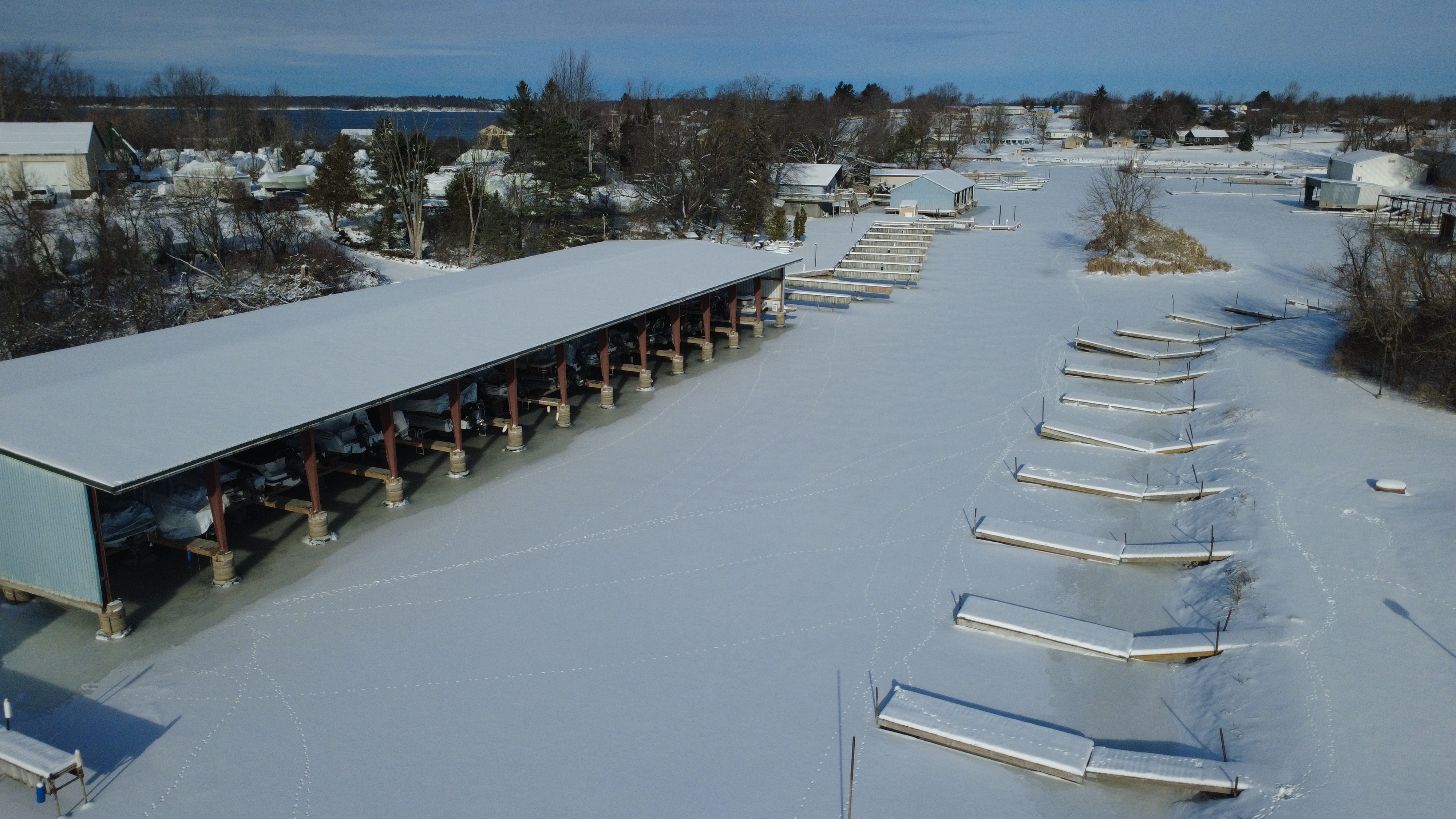 Aerial view of Spicer Marine