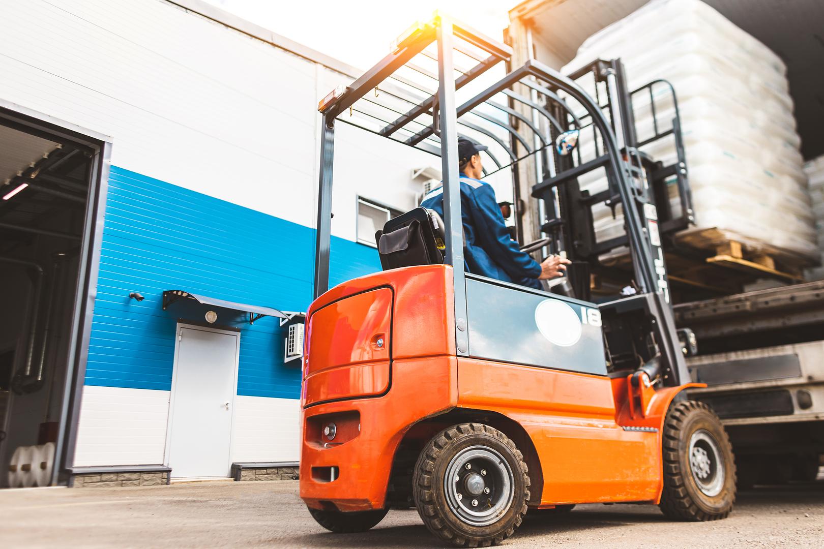 Row of forklifts available through Atlantic Forklifts equipment sourcing