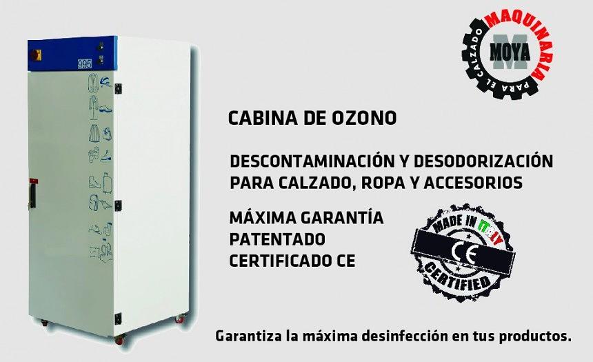 CABINA DE OZONO PARA LA DESCONTAMINACIÓN Y DESODORIZACIÓN DE CALZADO, ROPA Y ACCESORIOS