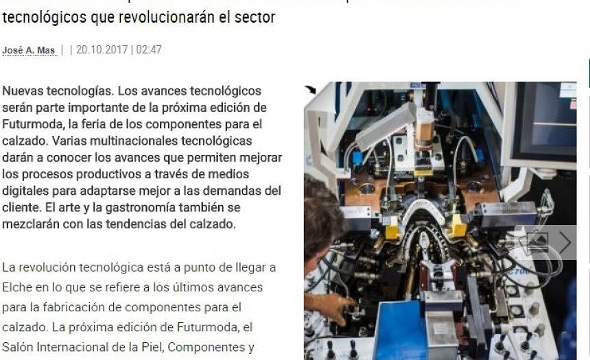 DIARIO INFORMACIÓN - ELCHE: "La era digital llega a la industria auxiliar"