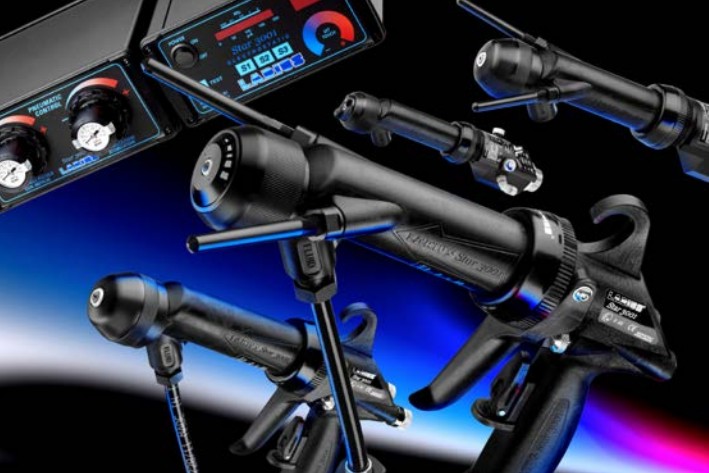 Pistola elettrostatica per vernice liquida