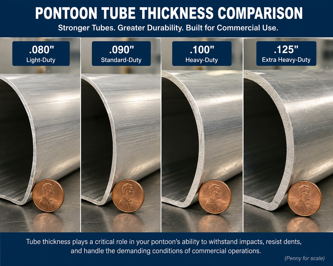 Why Pontoon Tube Thickness Matters: Choosing the Right Commercial Boat for Long-Term Performance