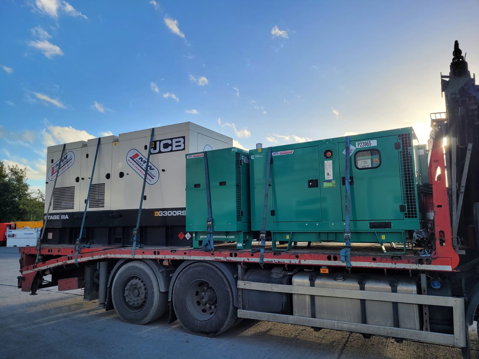 3x Cummins C22D5 SOLD heading to the customer in Monagahan... 300 KVA JCB heading on a long term Rental