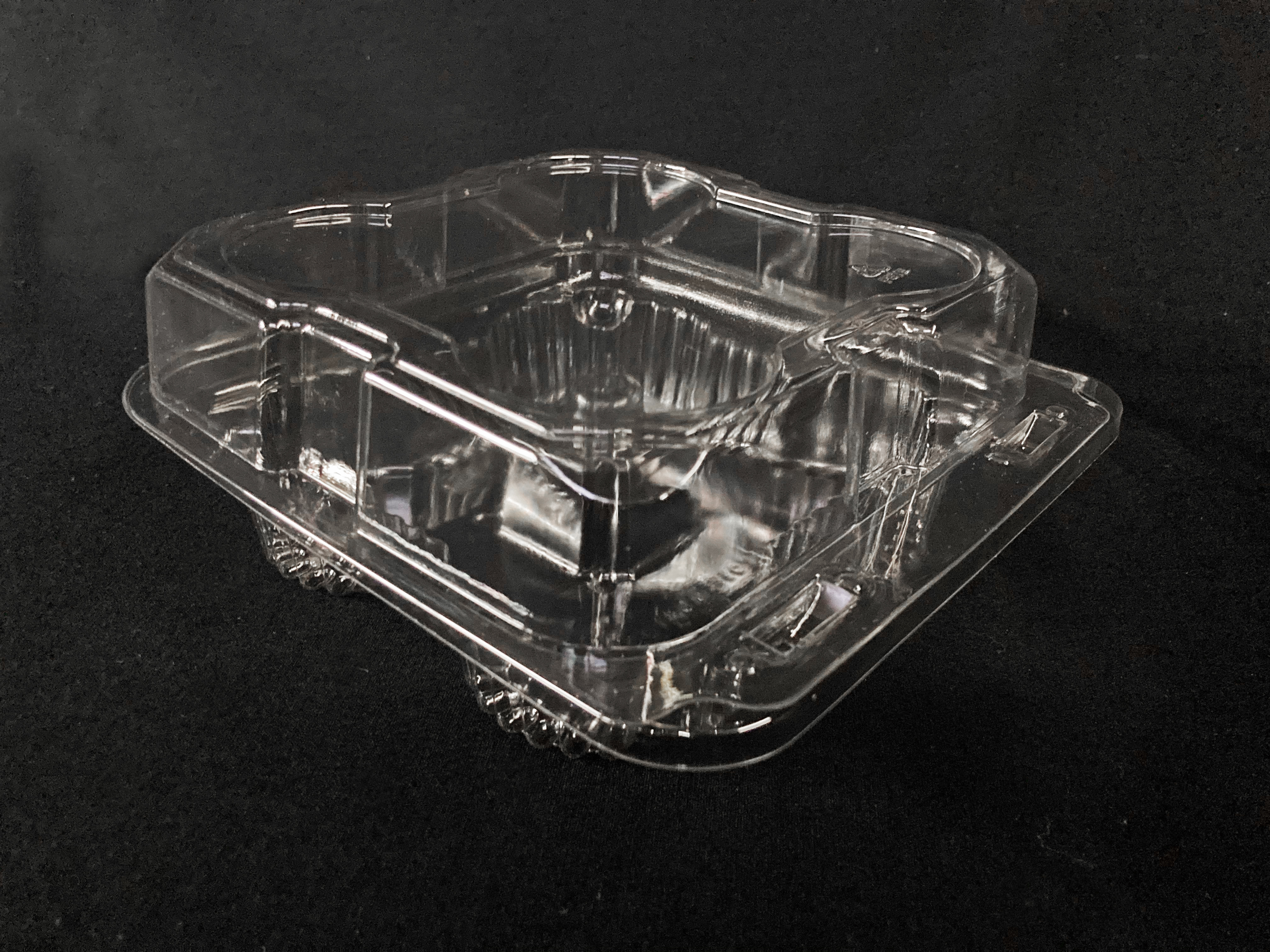 See-Through Plastic Food Containers -- Clamshell Display