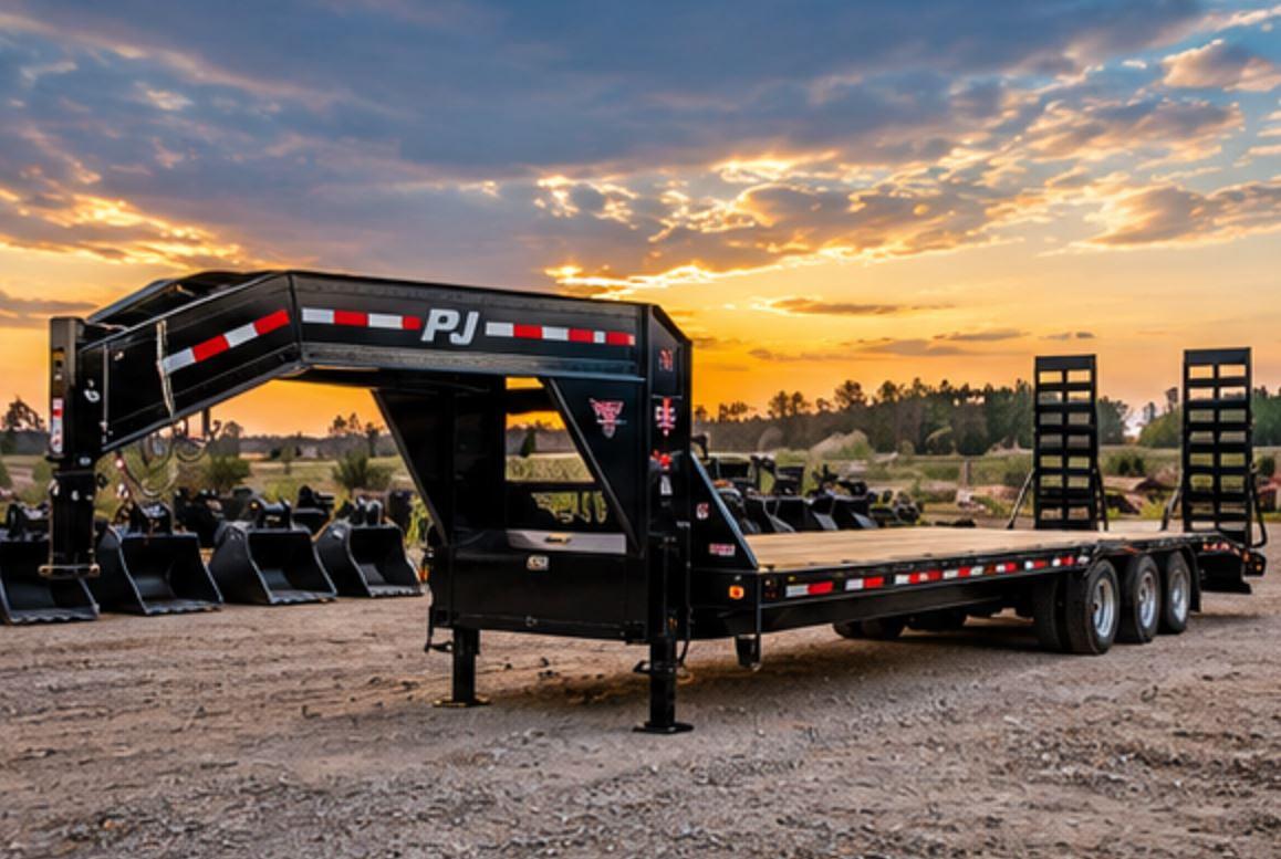 Heavy equipment trailers and attachments