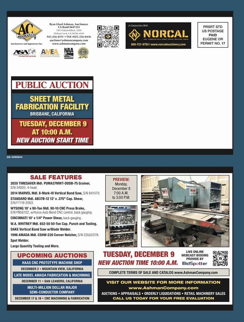 SHEET METAL FABRICATION FACILITY