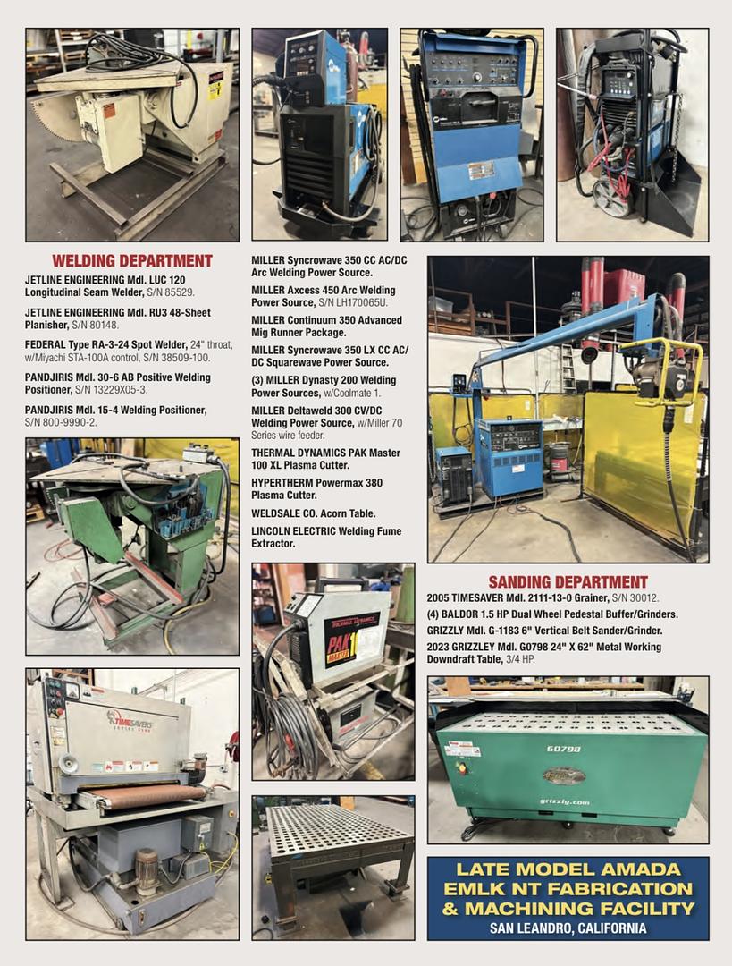 LATE MODEL AMADA EMLK NT FABRICATION & MACHINING FACILITY