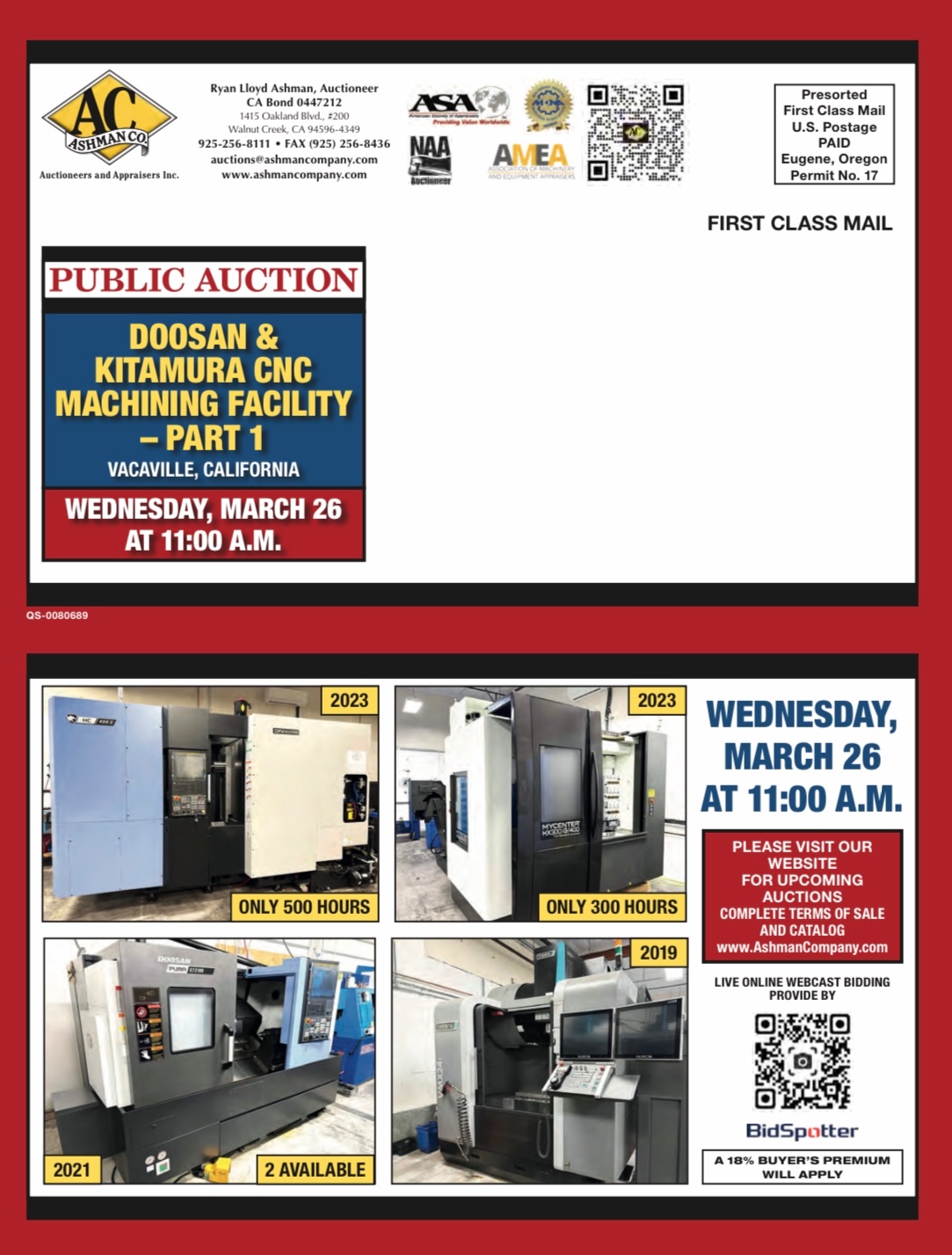 MULTI MILLION DOLLAR DOOSAN & KITAMURA CNC MACHINING FACILITY
