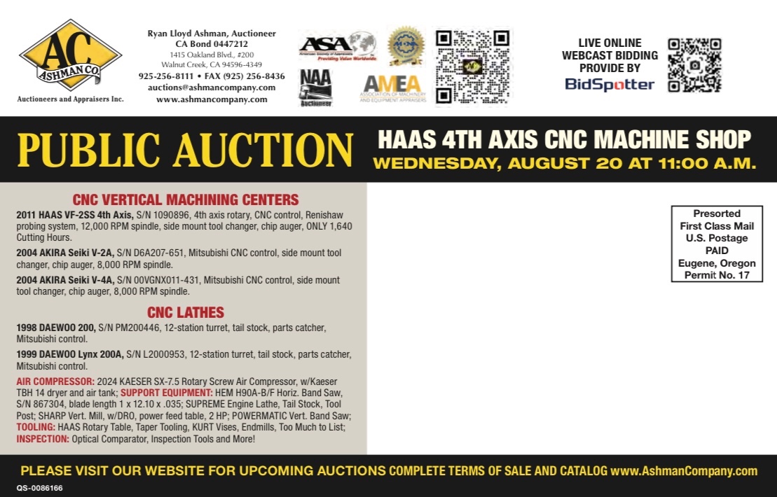 HAAS 4TH AXIS CNC MACHINE SHOP