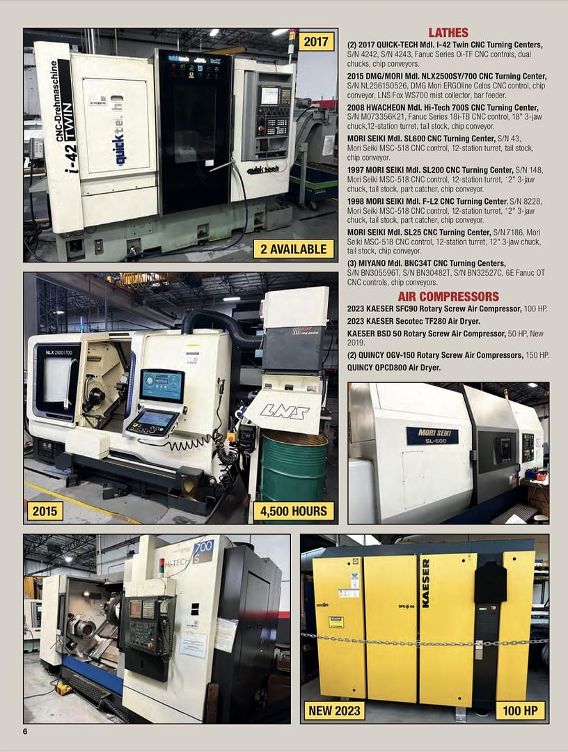 MAJOR MULTI MILLION DOLLAR MULTIAXIS DMG/MORI-MAZAK-NIIGATA CNC MACHINING & FABRICATION 80,000 SQ FT. FACILITY - SEMI CONDUCTOR MANUFACTURER