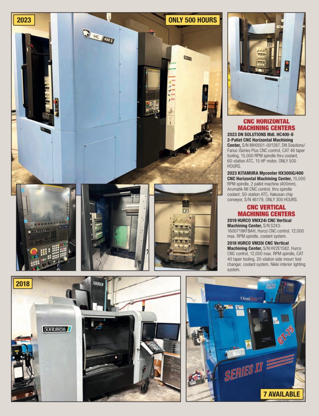 MULTI MILLION DOLLAR DOOSAN & KITAMURA CNC MACHINING FACILITY