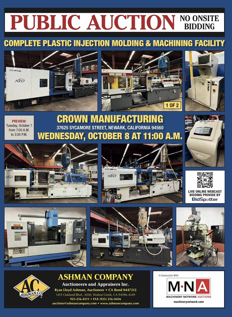 PLASTIC INJECTION MOLDING & MACHINING FACILITY