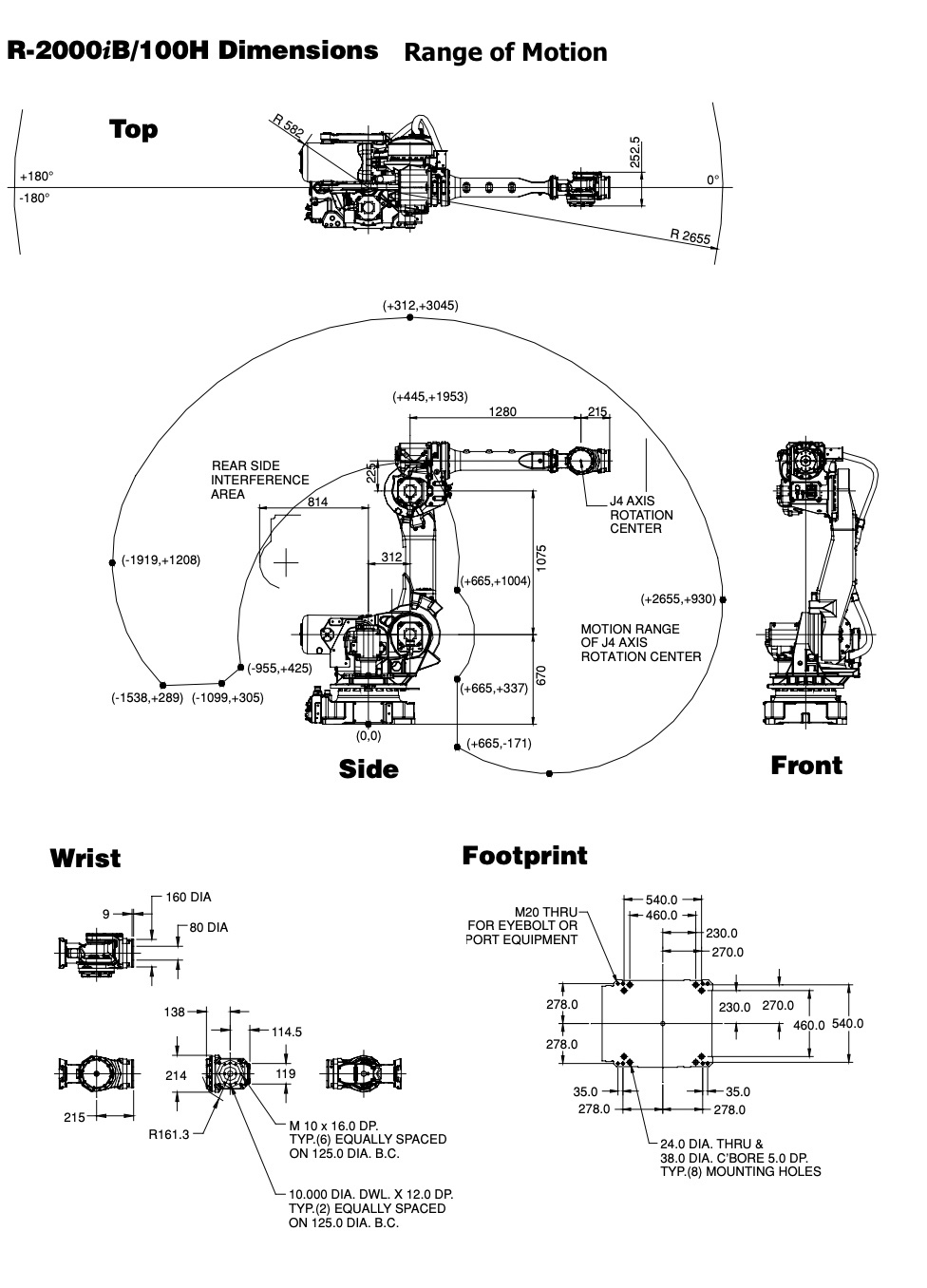 Fanuc R-2000iB/100H Data Sheet R-Series