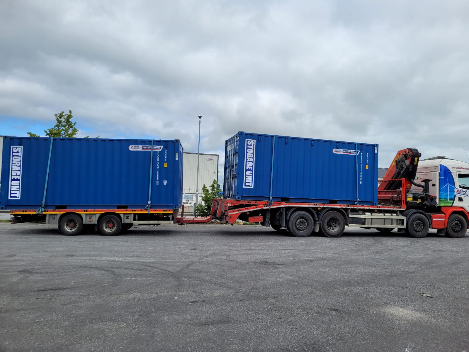 20ft Storage Containers heading on hire to a local windfarm project 