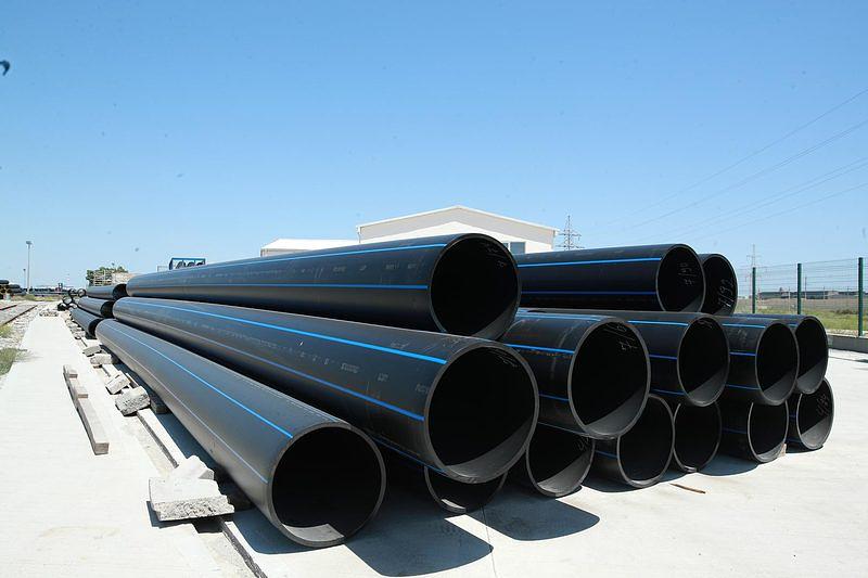Bulk material staged for processing