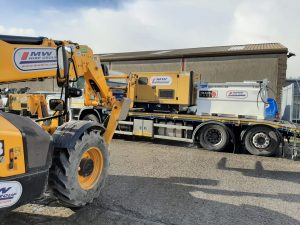 100kVA Generator And Fuel Tank Being Unloaded In Co. Kilkenny