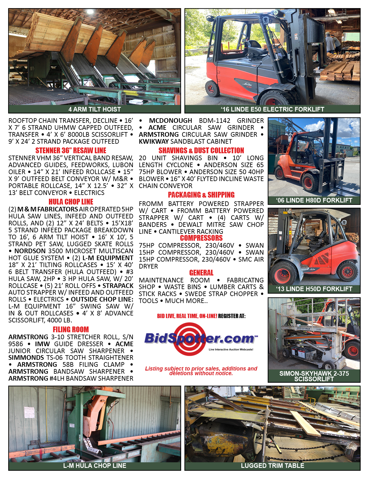 PAST AUCTION- Online Auction- Haida Forest Products Ltd.!