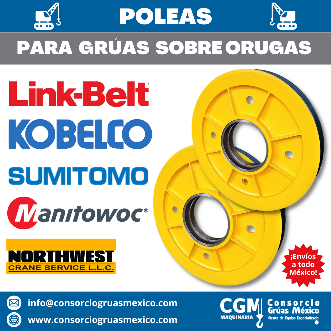 Poleas para grúas sobre orugas