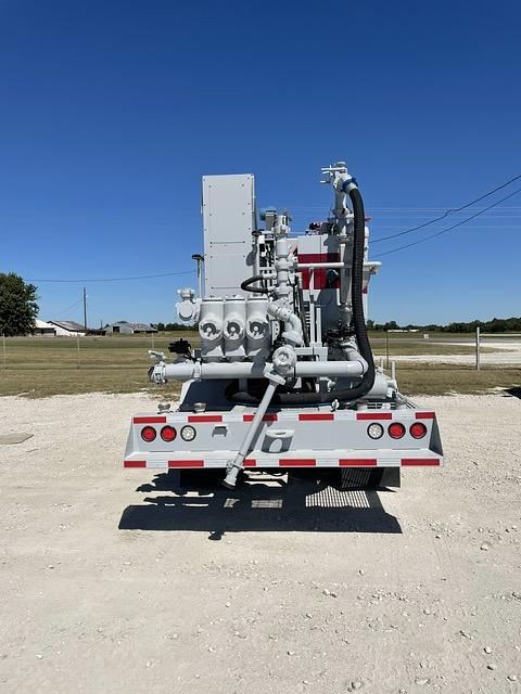 Trailer mounted pump unit, rear view