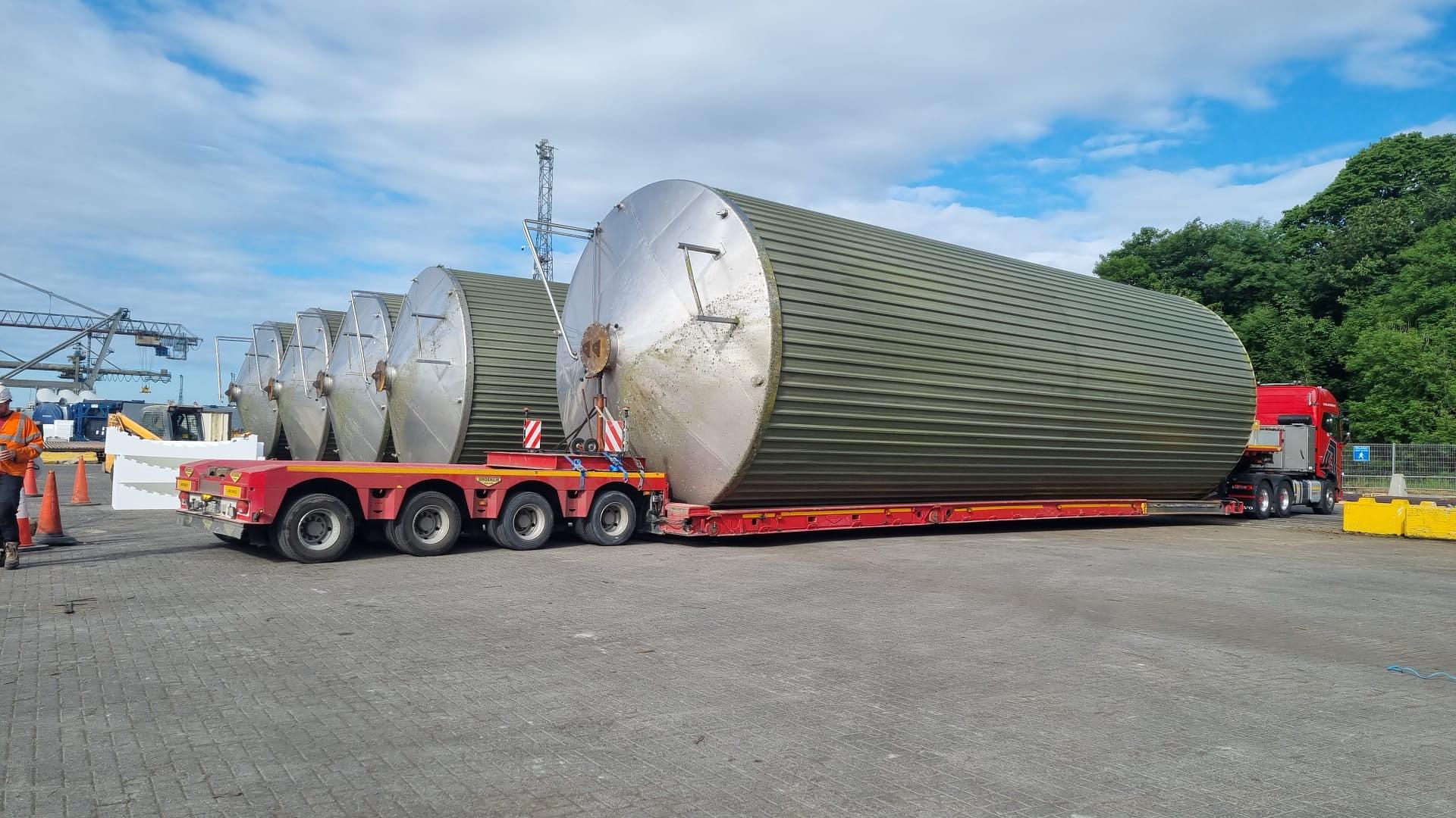 Shipping of 64 x 325,000 litre Stainless Steel Tanks