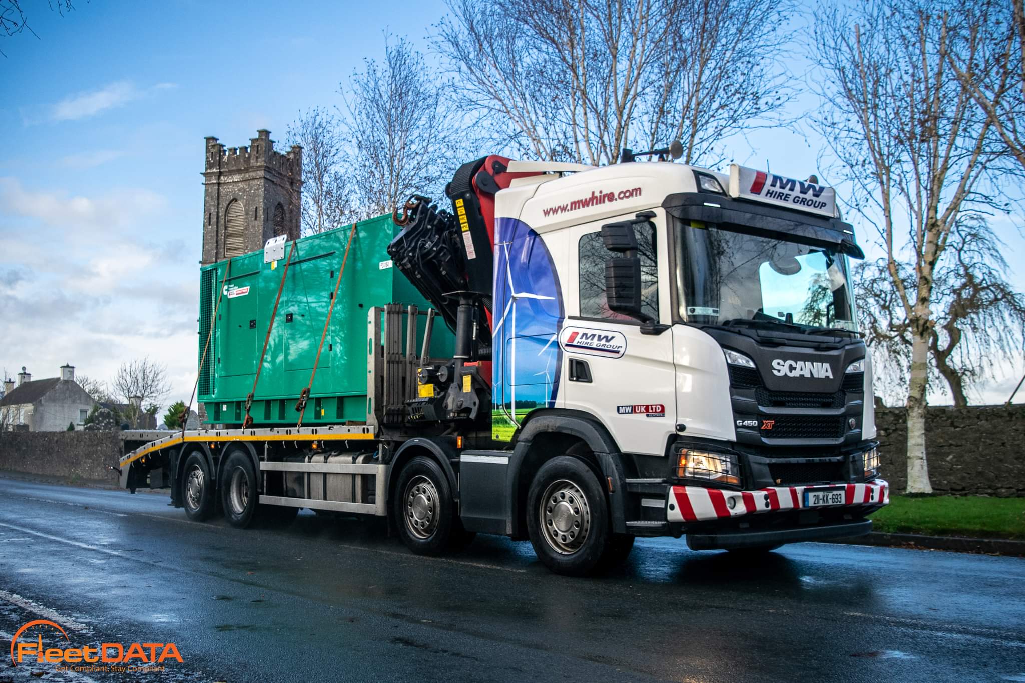One of our Trucks loaded with a New Cummins C550D5 Generator - out at the weekend supporting a local Truck Run 