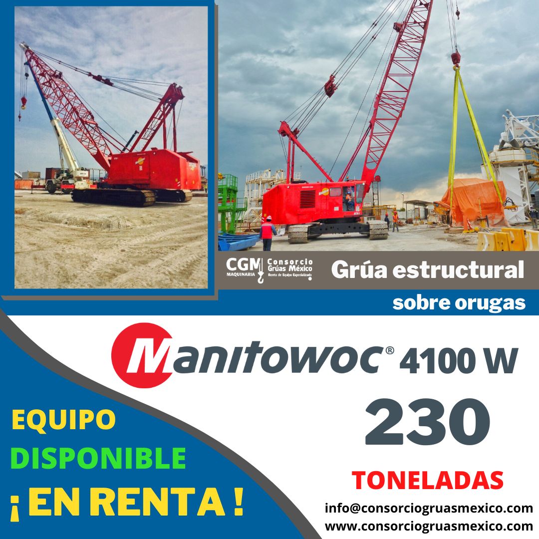 Grúa estructural sobre orugas Manitowoc 4100W