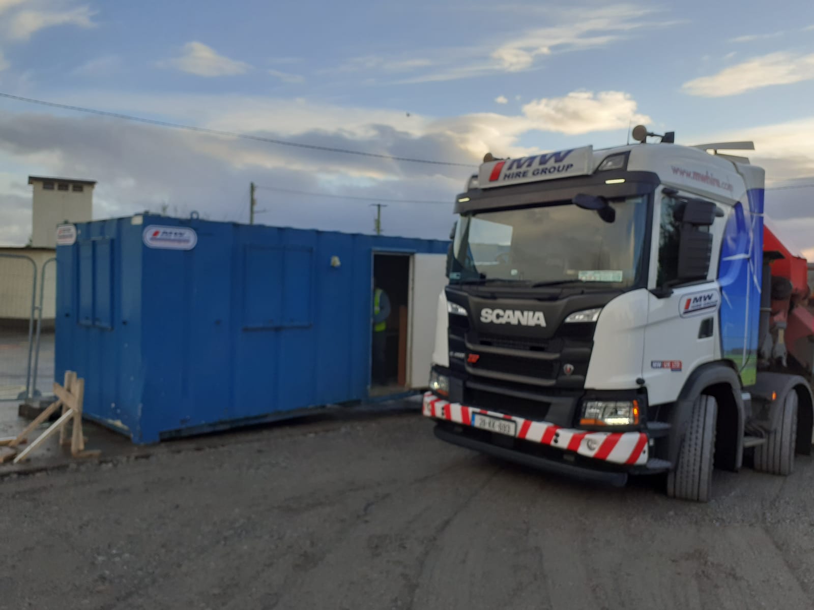 Site Office Set Up for a customer locally in Kilkenny 