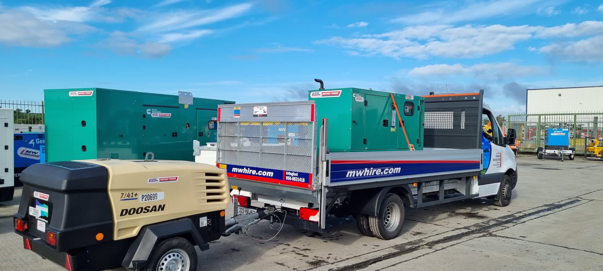 New Cummins C22 Generator and a Demo Doosan 7/41+ SOLD.... Heading to the customers in the Dublin Area 