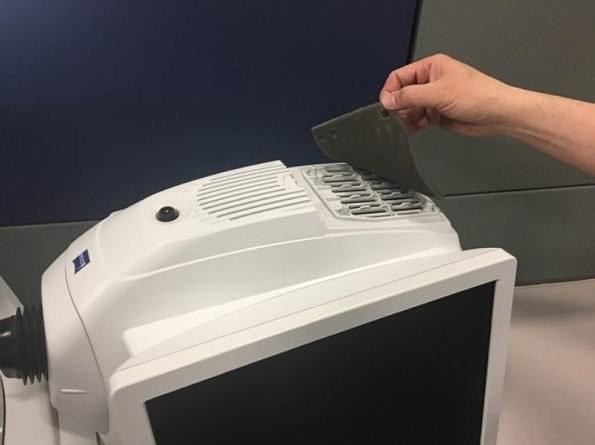 How do I clean the fan filter on my CIRRUS HD-OCT?