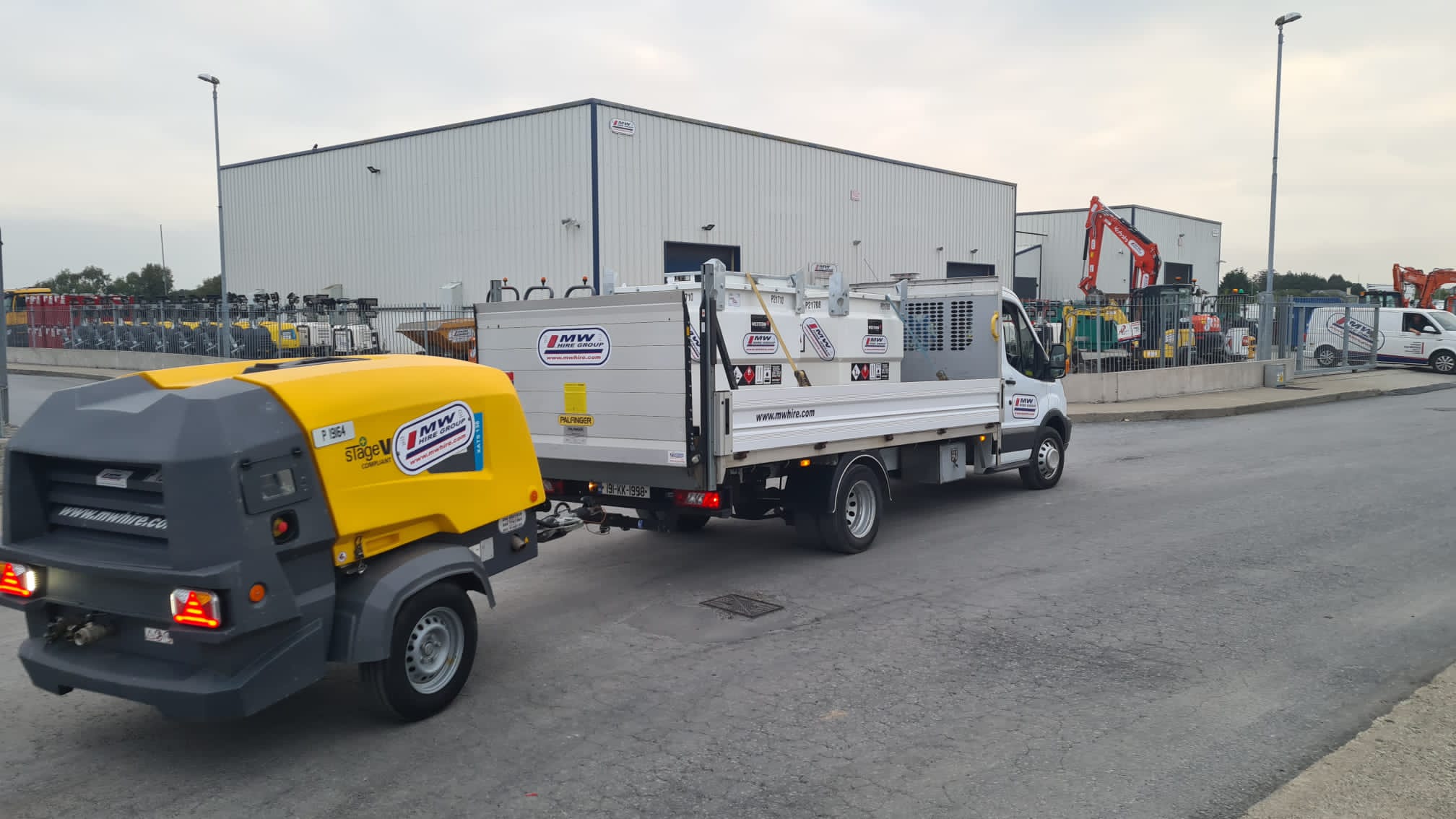 New Western Fuel Tanks and an ex rental 136 Atlas Copco SOLD to a good customer in Kildare