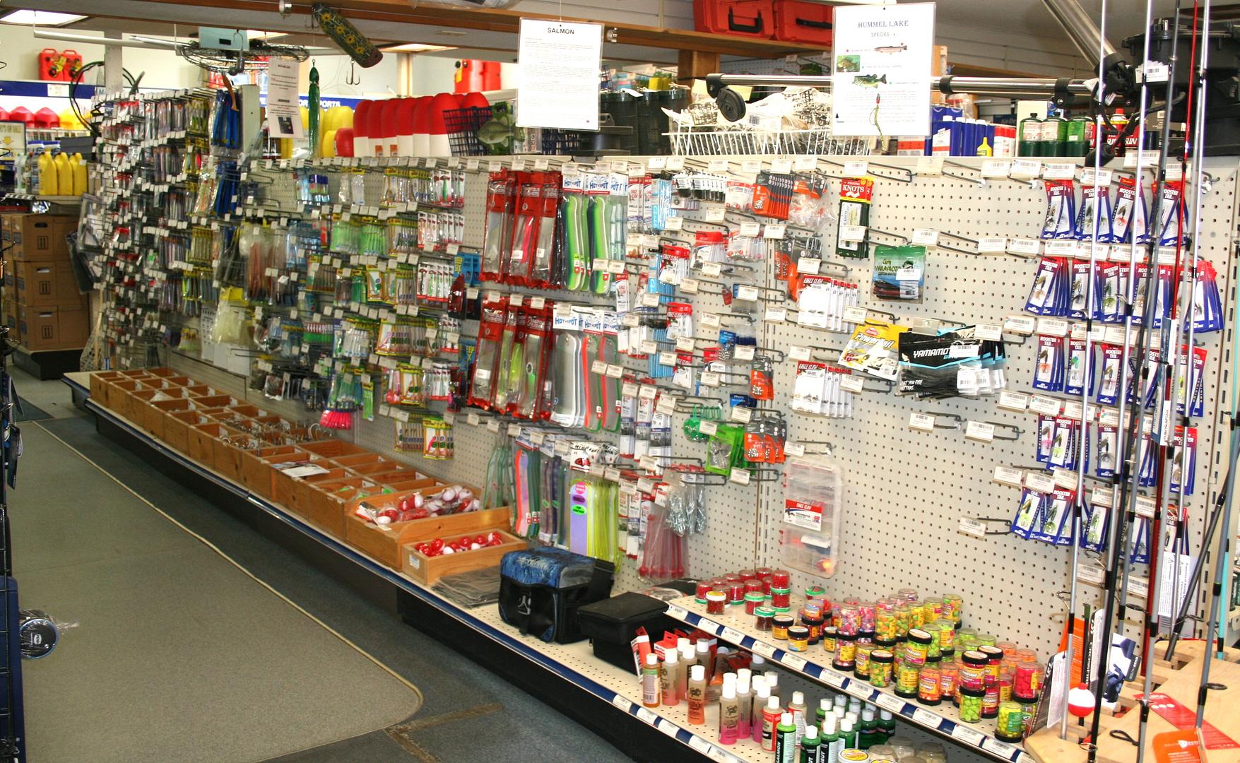Fishing department at Islands Marine Center