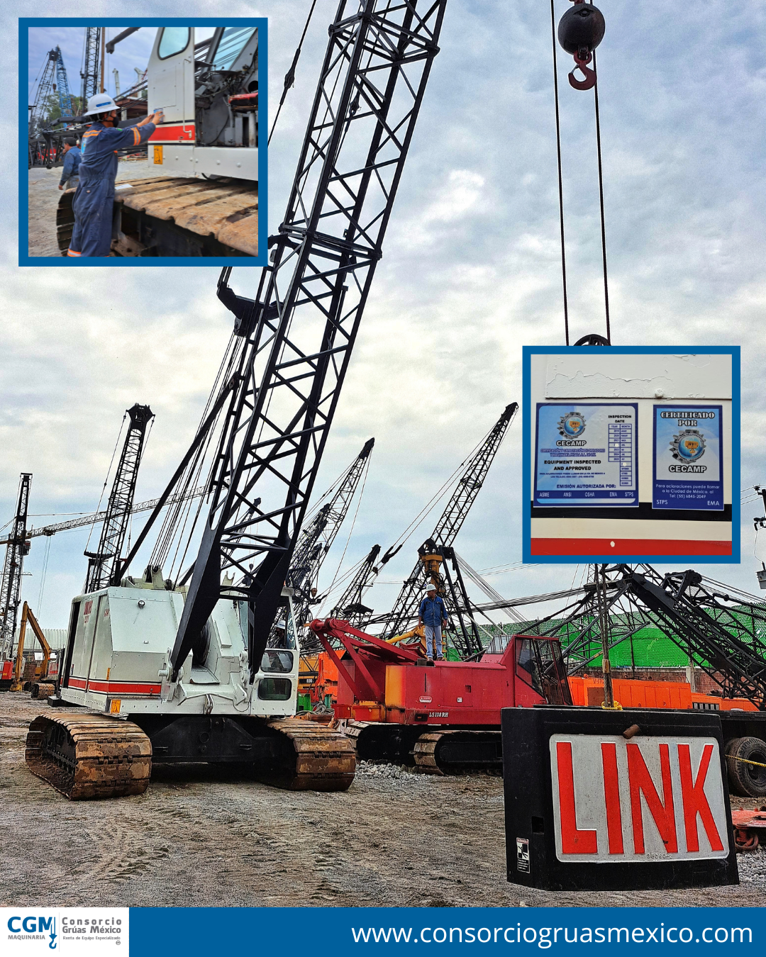 Grúas mecánicas certificadas LINK BELT