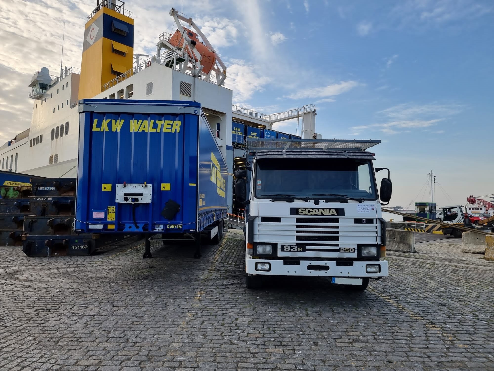 In the port. Shipping to Lagos - Nigeria via Antwerp - Belgium.