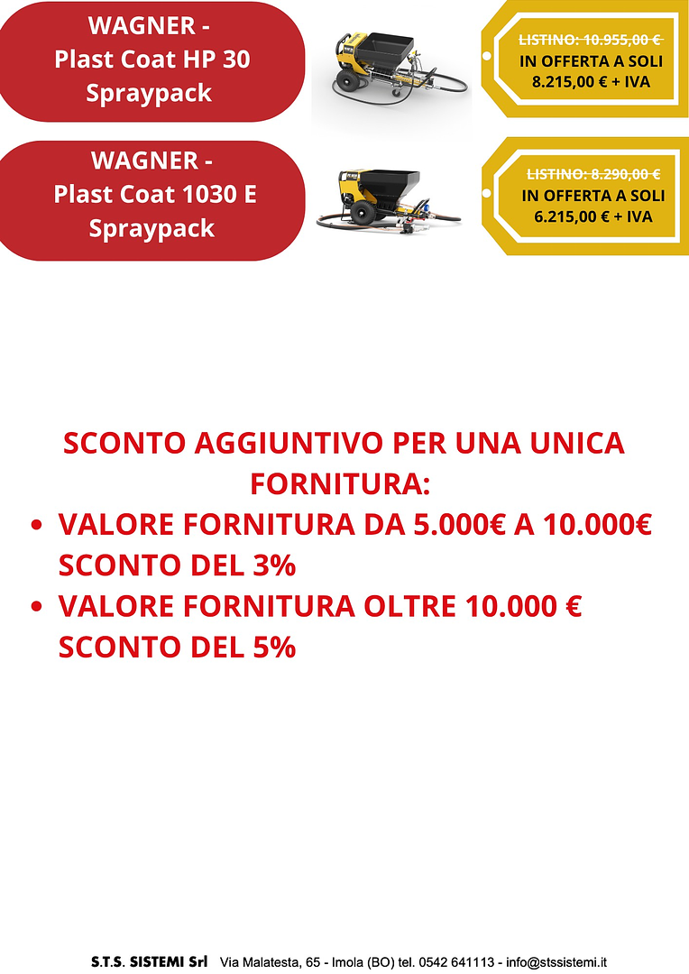 SCOPRI LE NOSTRE NUOVE OFFERTE VERNICIATURA WAGNER!