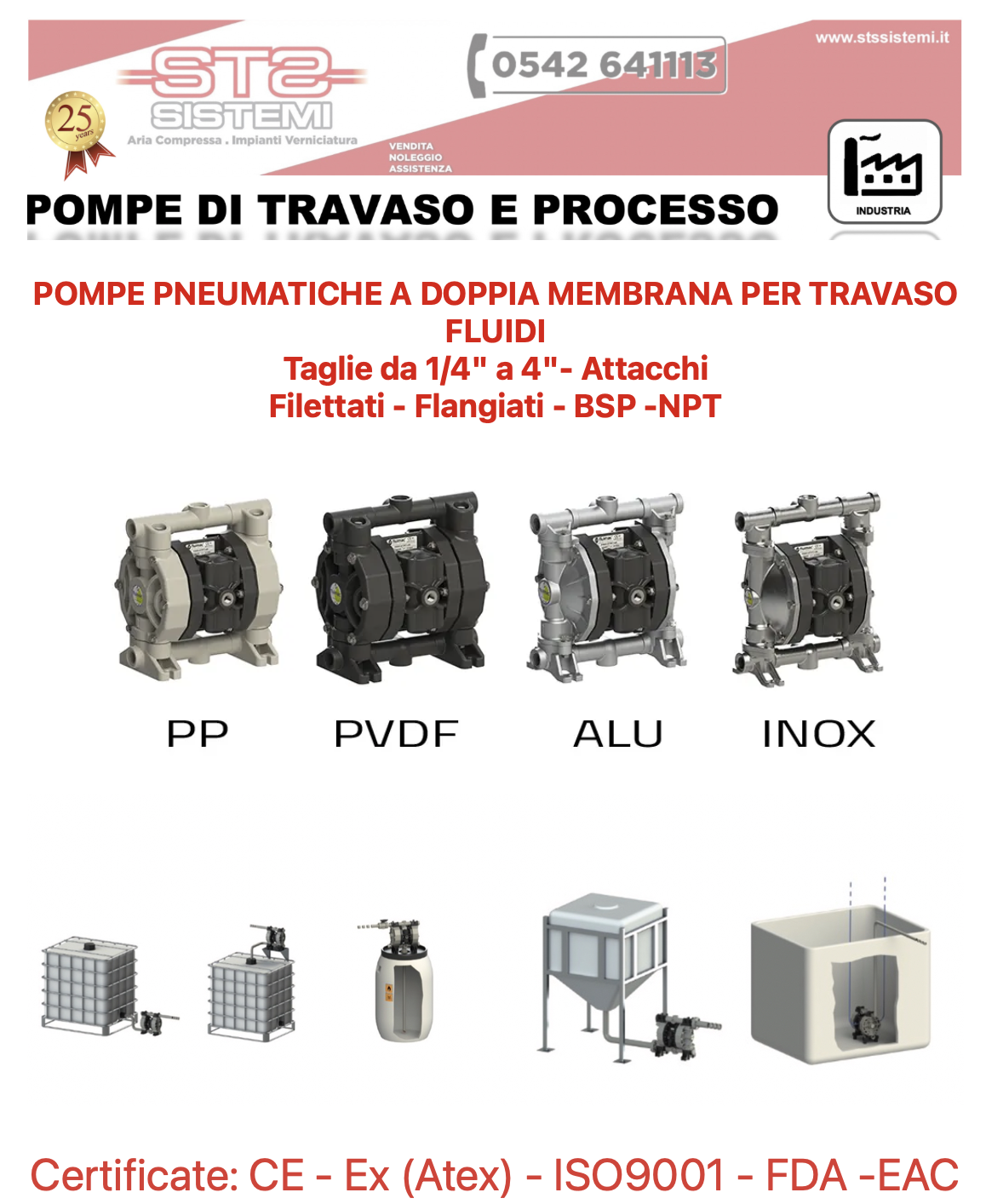 Pompe da travaso ed estrusione